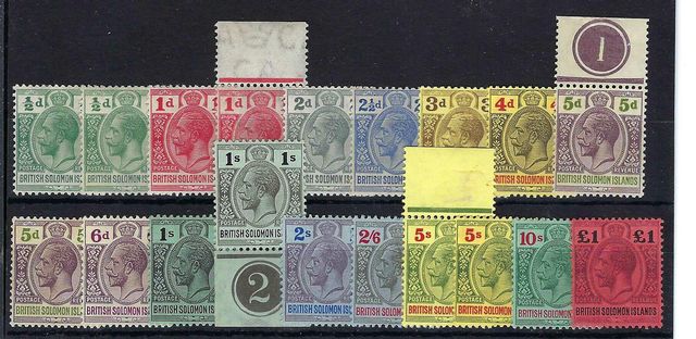 Image of British Solomon Islands/Solomon islands SG 22/38 UMM British Commonwealth Stamp